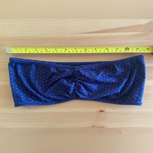 Navy blue and pink polka dot American Eagle bandeau